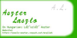 aszter laszlo business card